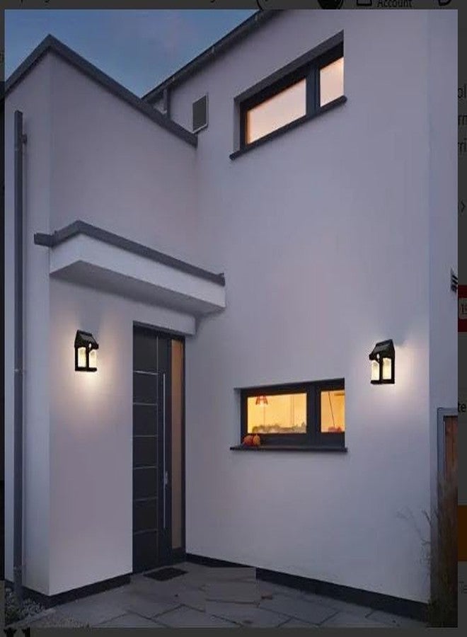 ELEXIQ 1Pcs Solar Wall Lamp Outdoor Waterproof Up and Down Luminous Lighting, Solar LED Wall Light Induction Lamp Villa Garden Lights Yard Patio Fence Lamps (Double - Light, 1) - Image 5